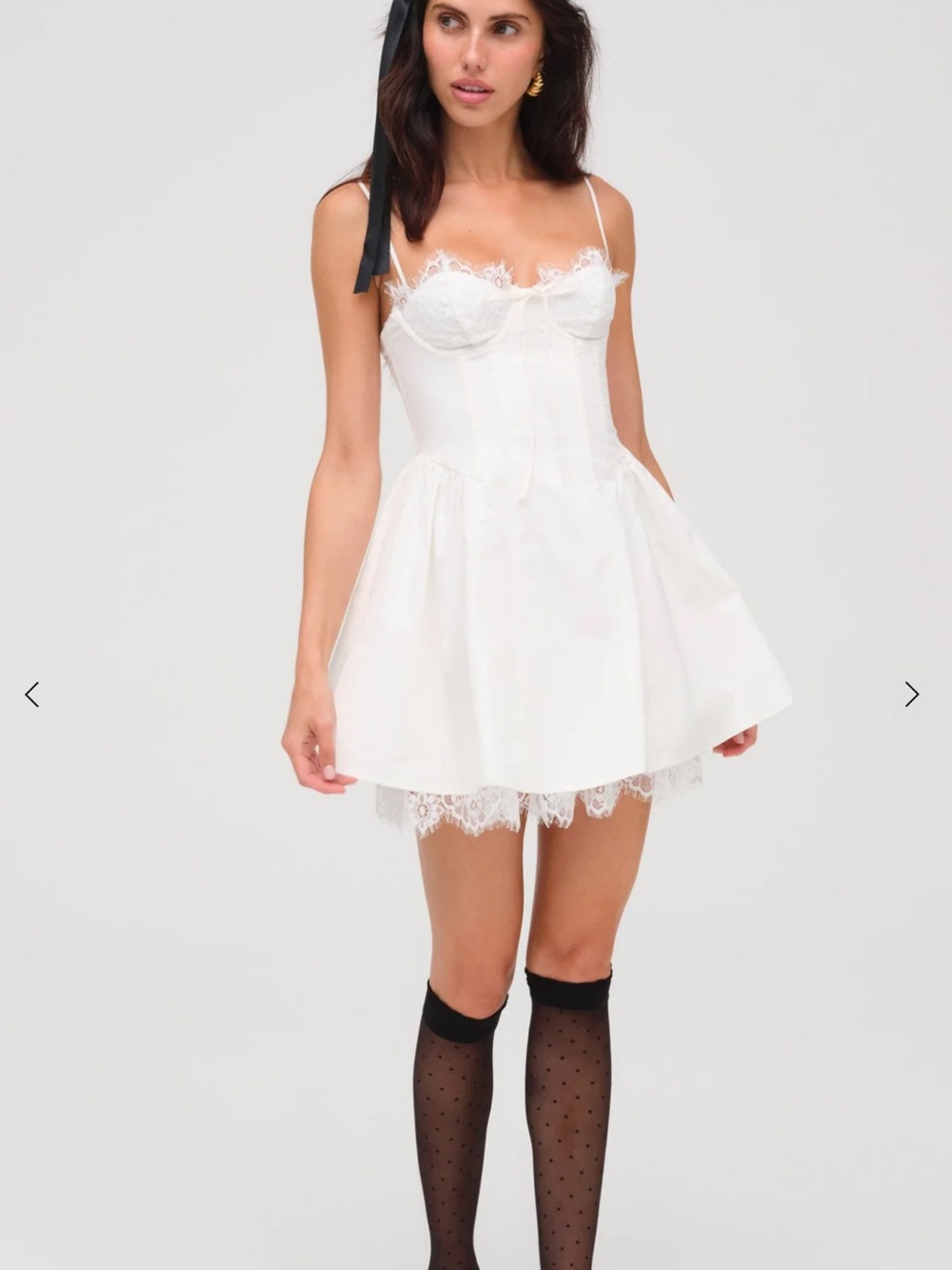 For Love & Lemons White Lace Bustier Mini Dress - Picture 4 of 5